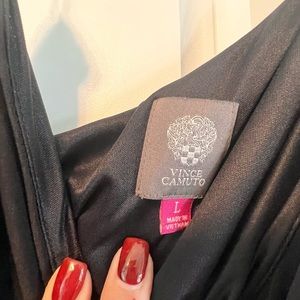 Black , One shoulder wide leg jumpsuit.